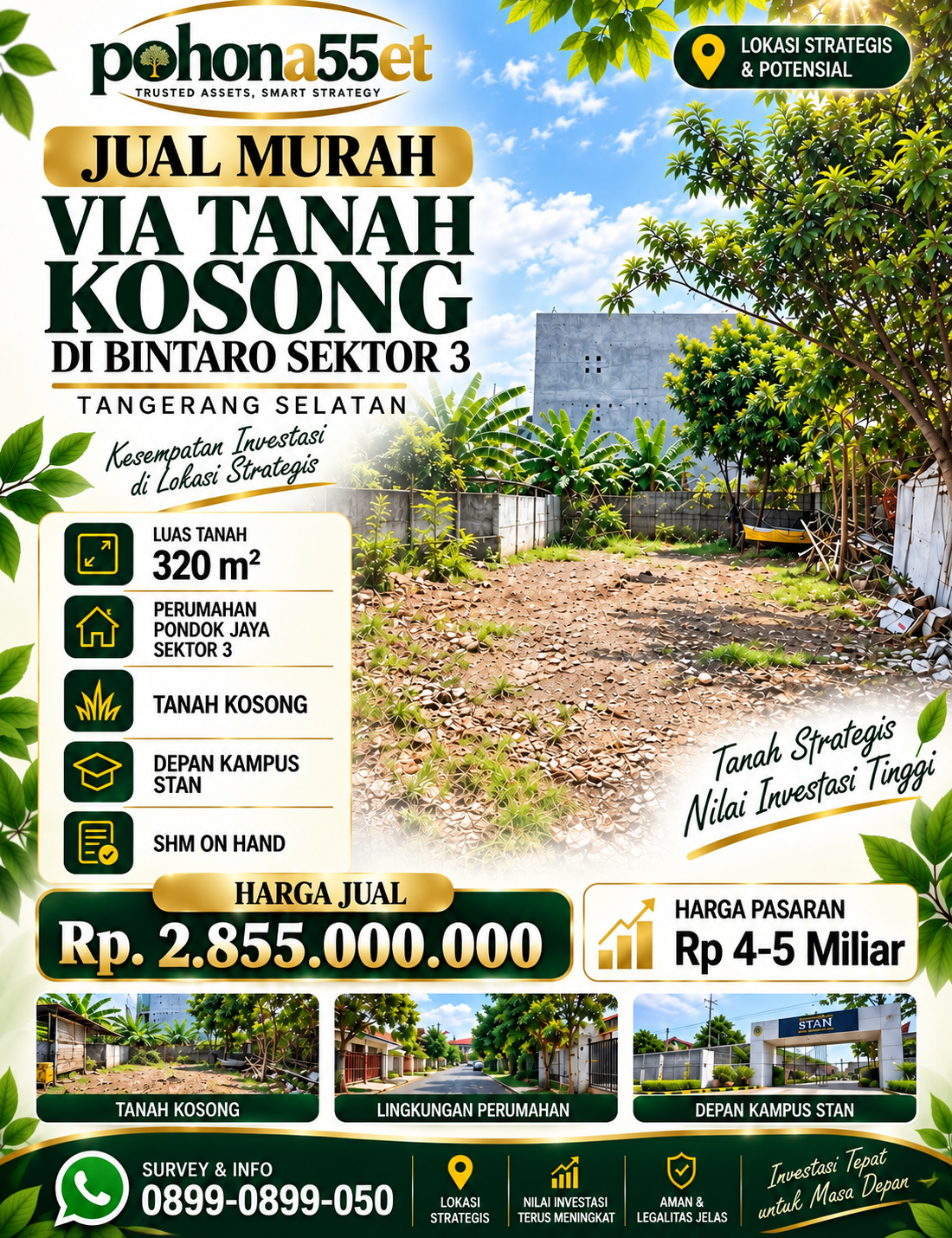 Tanah PH-006 — TANAH KOSONG BINTARO SEKTOR 3
